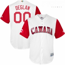 Mens Canada Baseball Majestic 00 Kellin Deglan White 2017 World Baseball Classic Replica Team Jersey