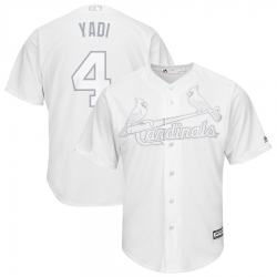 Cardinals 4 Yadier Molina Yadi White 2019 Players Weekend Player Jersey