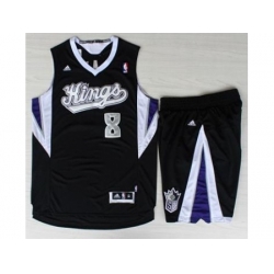 Sacramento Kings 8 Rudy Gay Black Revolution 30 Swingman Suits