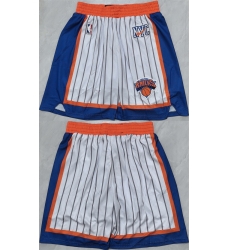 Men New Yok Knicks White Shorts Men New Yok Knicks White Shorts