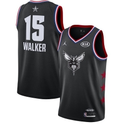 Hornets #15 Kemba Walker Black Basketball Jordan Swingman 2019 All Star Game Jersey