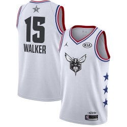 Hornets #15 Kemba Walker White Basketball Jordan Swingman 2019 All Star Game Jersey