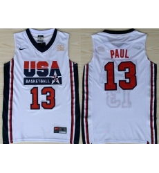 1992 Olympics Team USA 13 Chris Paul White Swingman Jersey 