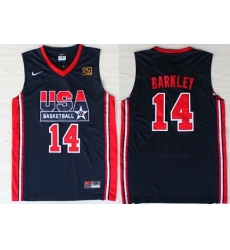 1992 Olympics Team USA 14 Charles Barkley Navy Blue Swingman Jersey 