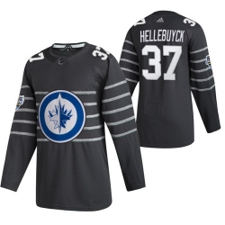 Jets 37 Connor Hellebuyck Gray 2020 NHL All Star Game Adidas Jersey