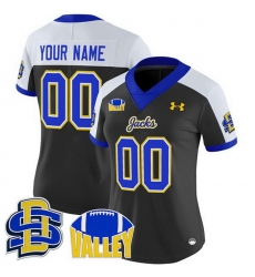Women South Dakota State Jackrabbits Active Player Custom Black Alternate 2025 F U S E  Vapor Limited Stitched Football Jersey Run Small 