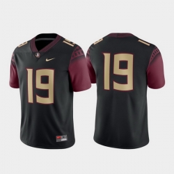 Men Florida State Seminoles 19 Black Game Jersey