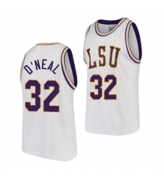 LSU Tiger Shareef O'Neal White College Basketball Lsu Tigers Jersey