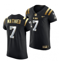 Lsu Tigers Tyrann Mathieu Golden Edition Elite Nfl Black Jersey