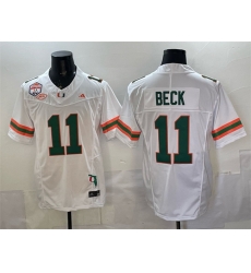Men Miami Hurricanes 11 Carson Beck White F U S E Fiesta Bowl Champions Florida Patch Stitched Football Jersey Men Miami Hurricanes 11 Carson Beck White F U S E Fiesta Bowl Champions Florida Patch Stitched Football Jersey