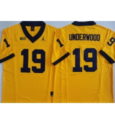 Men Michigan Wolverines Yellow #19 Bryce UNDERWOOD Stitched NCAA Jersey Men Michigan Wolverines Yellow #19 Bryce UNDERWOOD Stitched NCAA Jersey