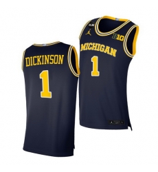 Michigan Wolverines Hunter Dickinson 2021 Big Ten Regular Season Champions Blm Navy Jersey