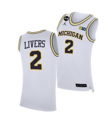 Michigan Wolverines Isaiah Livers 2021 Big Ten Regular Season Champions Blm White Jersey