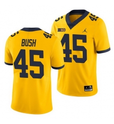 Michigan Wolverines Peter Bush Yellow Game Men'S Jersey