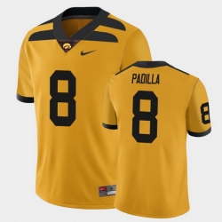 Men Iowa Hawkeyes Alex Padilla College Football Gold Alternate Game Jersey