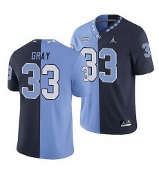 North Carolina Tar Heels Cedric Gray College Football Navy Blue Split Edition Game Jersey