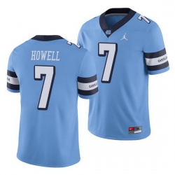 North Carolina Tar Heels Sam Howell Carolina Blue College Football Men'S Jersey