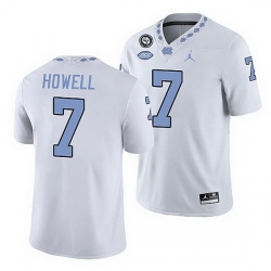 North Carolina Tar Heels Sam Howell White Game Football Replica Jersey