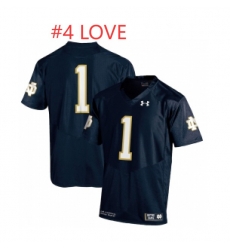 Men NCAA Jeremiyah Love #4 blue Notre Dame jersey Men NCAA Jeremiyah Love #4 blue Notre Dame jersey