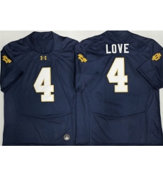 Men Notre Dame Fighting Irish 4 Jeremiyah Love Navy Blue Limited Stitched Jersey Men Notre Dame Fighting Irish 4 Jeremiyah Love Navy Blue Limited Stitched Jersey