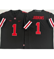 Men Ohio State Buckeyes #1 Quinshon Judkins Black Stitched NCAA Jersey Men Ohio State Buckeyes #1 Quinshon Judkins Black Stitched NCAA Jersey