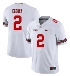 Men's Ohio State Buckeyes #2 Emeka Egbuka College Football Jersey White