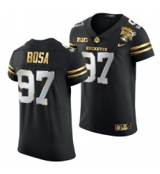 Ohio State Buckeyes Nick Bosa Black 2021 Sugar Bowl Golden Limited Authentic Football Jersey