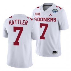 Oklahoma Sooners Spencer Rattler White 2020 Cotton Bowl Classic College Football Jersey