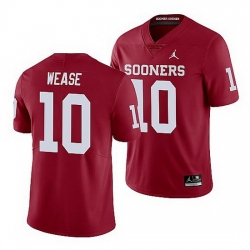 Oklahoma Sooners Theo Wease Crimson Limited Men'S Jersey