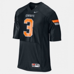 Men Oklahoma State Cowboys And Cowgirls Brandon Weeden College Football Black Jersey