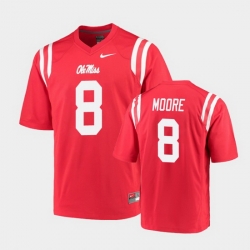 Men Ole Miss Rebels Elijah Moore College Football Red Game Jersey