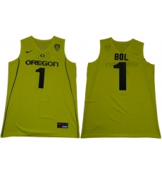 Ducks 1 Bol Bol Yellow Limited Stitched College Jersey 