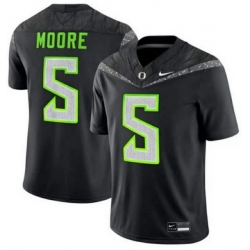 Men Oregon Ducks 5 Dakorien Moore Black 2024 F U S E Stitched Jersey