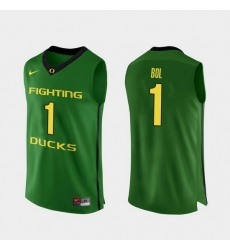 Men Oregon Ducks Bol Bol Apple Green Authentic College Basketball Jersey