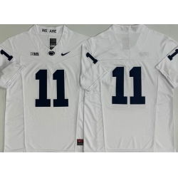 Men Penn State Nittany Lions #11 Micah Parsons White Stitched NCAA Jersey No Name