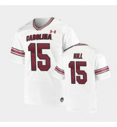 Men South Carolina Gamecocks Collin Hill Replica White Premiere Football Jersey