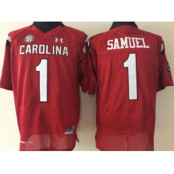 Men South Carolina Gamecocks Deebo Samuel 1 Maroon Red Football Jersey