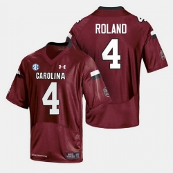 Men South Carolina Gamecocks Shaq Roland College Football Cardinal Jersey