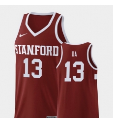 Men Stanford Cardinal Oscar Da Silva Wine Replica College Basketball Jersey