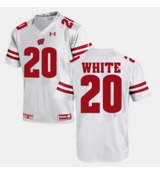 Men Wisconsin Badgers James White Alumni Football Game White Jersey