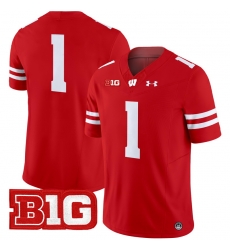 Men Youth Wisconsin Badgers 1 Team Red 2024 Vapor Limited Jersey All Stitched Men Youth Wisconsin Badgers 1 Team Red 2024 Vapor Limited Jersey All Stitched