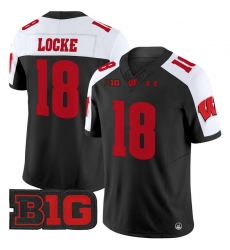 Men Youth Wisconsin Badgers 18 Braedyn Locke Black Alternate 2024 Vapor Limited Jersey All Stitched Men Youth Wisconsin Badgers 18 Braedyn Locke Black Alternate 2024 Vapor Limited Jersey All Stitched
