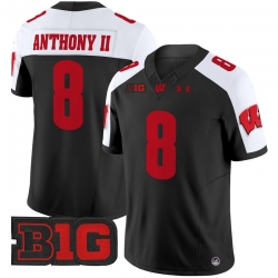 Men Youth Wisconsin Badgers 8 Vinny Anthony II Black Alternate 2024 Vapor Limited Jersey All Stitched
