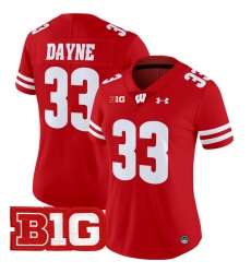 Women Wisconsin Badgers 33 Ron Dayne Red 2024 Vapor Limited Jersey All Stitched Women Wisconsin Badgers 33 Ron Dayne Red 2024 Vapor Limited Jersey All Stitched