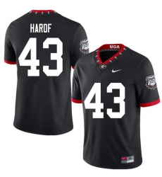 2020 Men #43 Chase Harof Georgia Bulldogs Mascot 100th Anniversary College Football Jerseys Sale-Bla