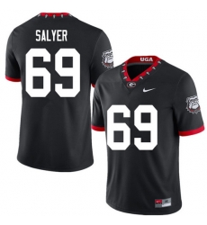 2020 Men #69 Jamaree Salyer Georgia Bulldogs Mascot 100th Anniversary College Football Jerseys Sale-