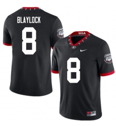 2020 Men #8 Dominick Blaylock Georgia Bulldogs Mascot 100th Anniversary College Football Jerseys Sal