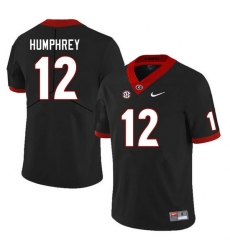 Men #12 Julian Humphrey Georgia Bulldogs College Football Jerseys Sale-Black