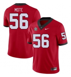 Men #56 William Mote Georgia Bulldogs College Football Jerseys Stitched-Red