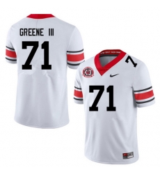 Men #71 Earnest Greene III Georgia Bulldogs College Football Jerseys Sale-40th Anniversary